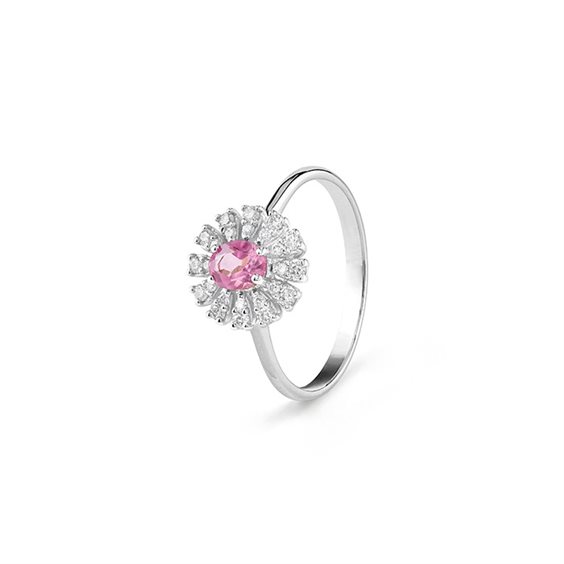 Ringe Bliss Dame in Weißgold Zaffiro rosa 0.329 Ct 20114471 - 20114471